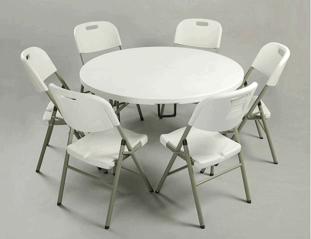 4ft Plastic Round Folding Table (SY-122Y)