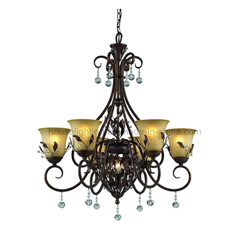 Antique Rust 6 Light Steel Chandelier CH-850-5012x6