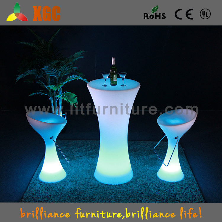 Commercial Plastic Table / Glowing Coffee Bar Table / Furniture