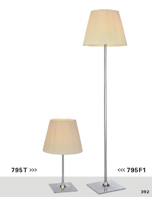 Contemporary Floor Lamps with Cream White Shade (795F1)