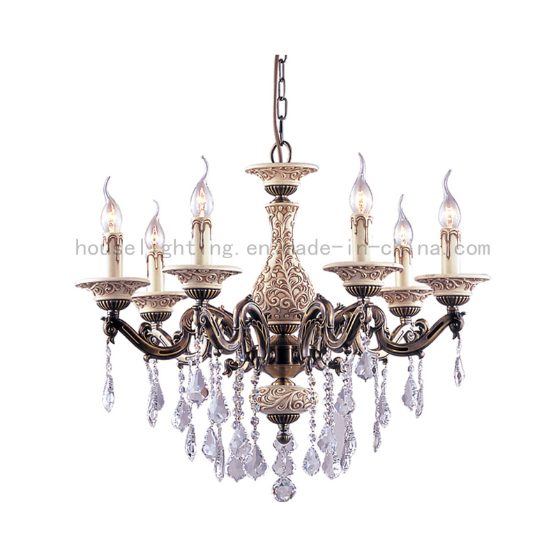 European Steel Chandelier (CH-880-8009X7 (AB+RMW)