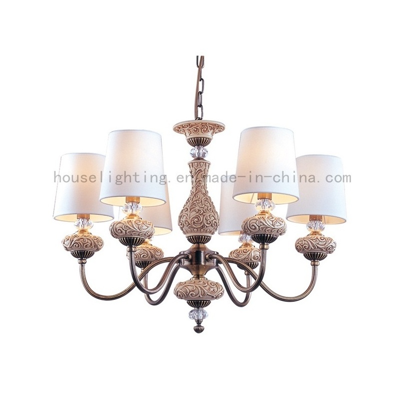 European Steel Chandelier (CH-880-8011X6 (AB+RMW))