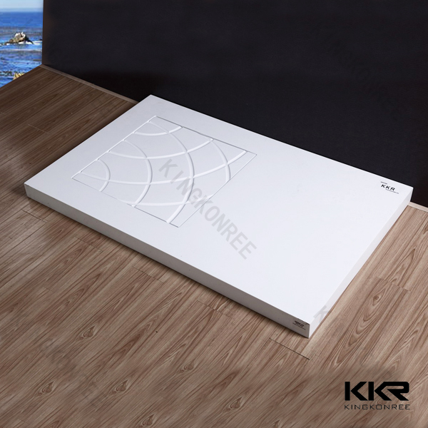 Flat Artificial Stone White Shower Tray 80X80