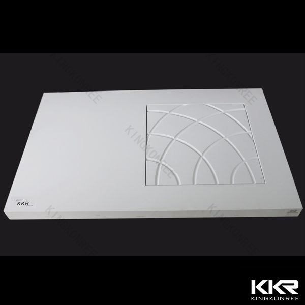 High Quality Pure White Solid Surface Shower Pan