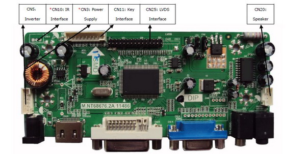 Rowa LCD/LED Controller Board M.NT68676.2A HDMI+DVI+VGA+AUDIO