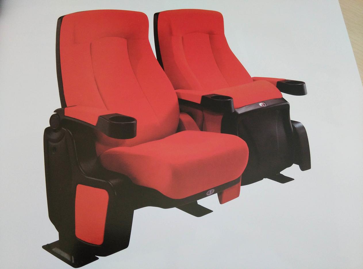 Metal Cinema Seating with The Cup Holder Cinema Seat Cinema Chair Cinema Furniture (XC-1006)