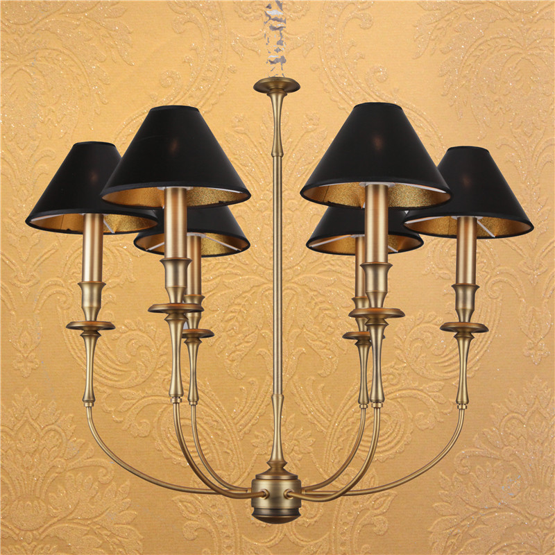 New Design Iron Chandelier Metal Frame Hanging Lighting (SL2096-6B)