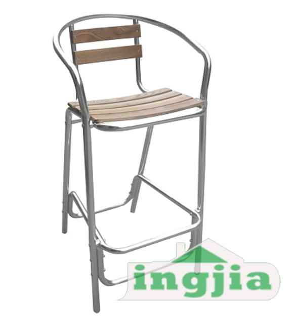 Outdoor Aluminum Wood Bar Chair (JC-17B)