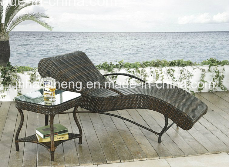 Outdoor Lounge Bed with Side Table Hc-W-Lb04