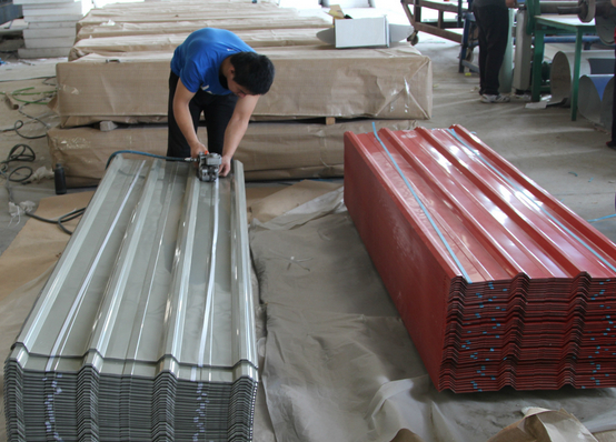 Steel Roof Trapezoidal/Corrugated Sheets in Galvalume Colour Coated Steel Coated with Alloy of Aluminium & Zinc