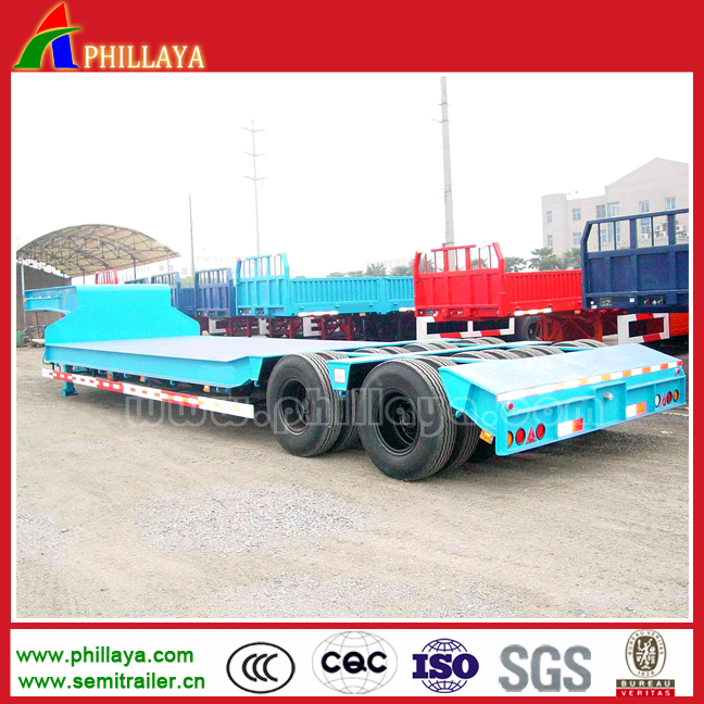 2 Lines 4 Axles 60-80tons Low Bed Semi-Trailer (PLYLB24)