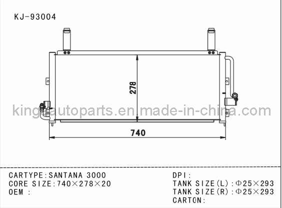 Auto Condenser for Santana 3000