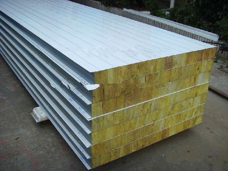 Cheaper/Competitive/Low Price 50mm 0.8mm Steel Thickness Rock Wool Sandwich Panel