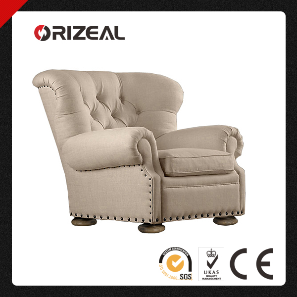 Churchill Upholstered Chair with Nailheads (OZ-CC-033)