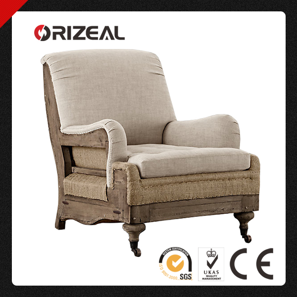 Deconstructed English Living Room Roll Arm Chair (OZ-DC-001)