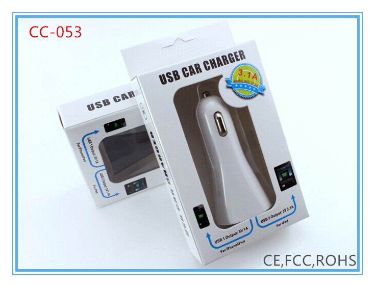 Dual USB 3.1A 2014 New Car Charger (CC-053)