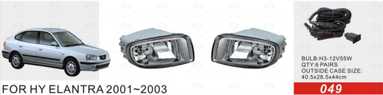 Front Fog Lamp for Hyundai Elantra 2001-2003