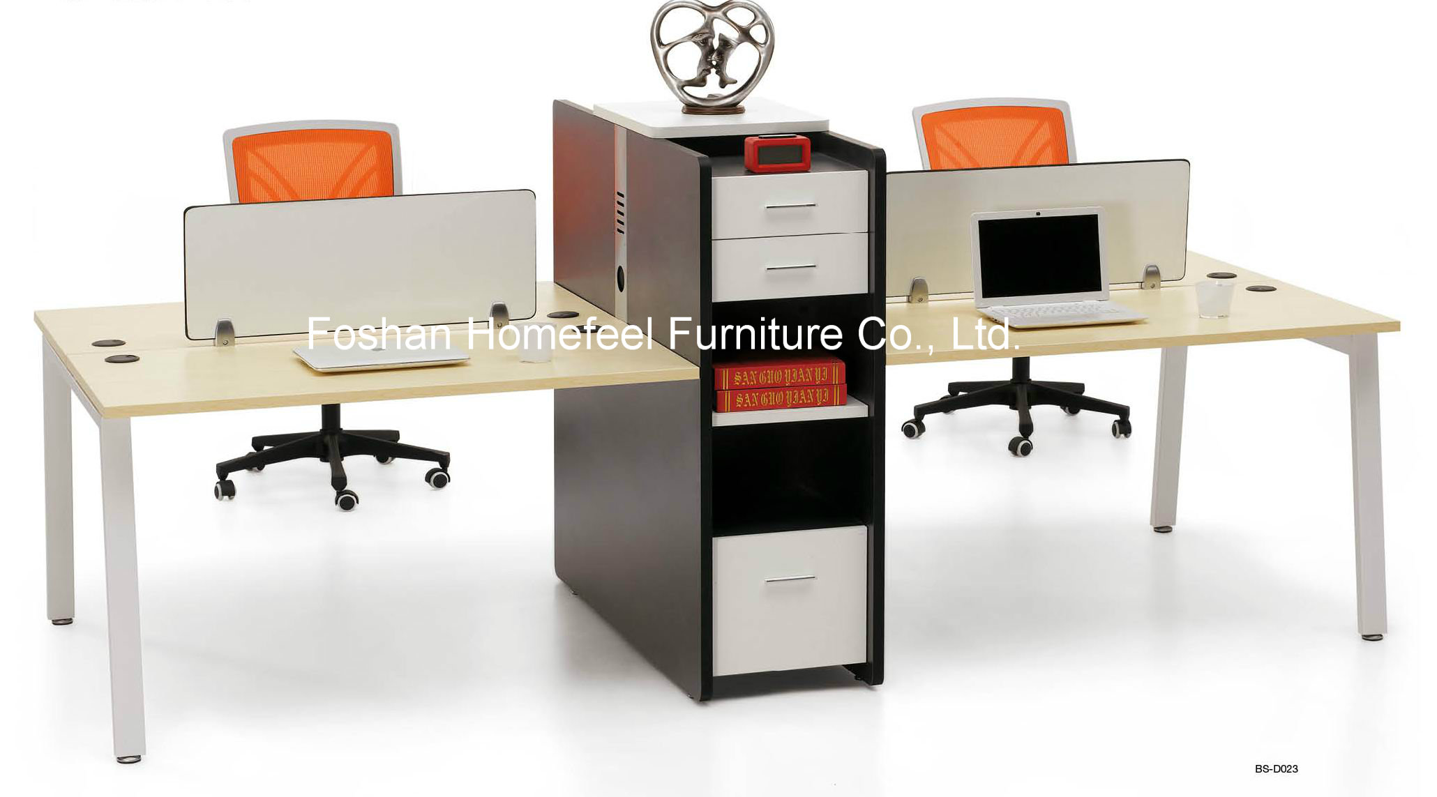 High Quality Double Side Office Workstation with Fixed Pedestal (BS-D023)