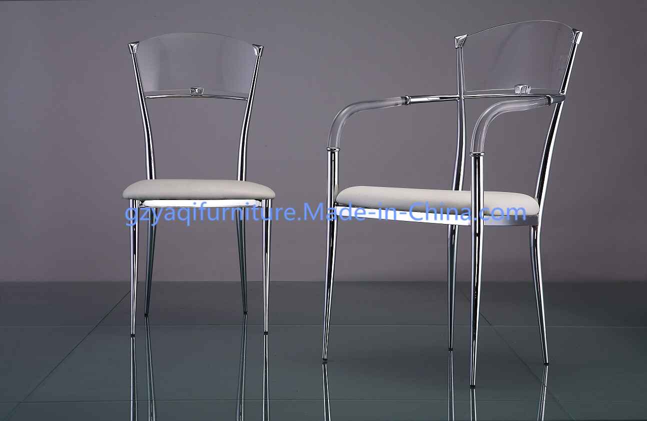 Kc012-2 Acrylic Dining Chair Without Armrest