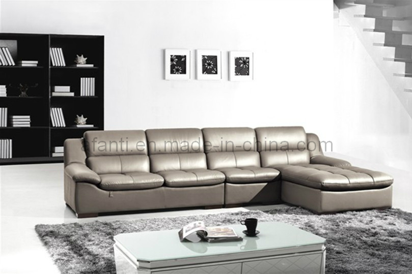 Living Room Furniture Leather Corner Sofa (909)