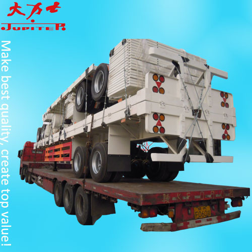 Manufacturer 20 Feet Container Two Axle Flatbed Semi Trailer