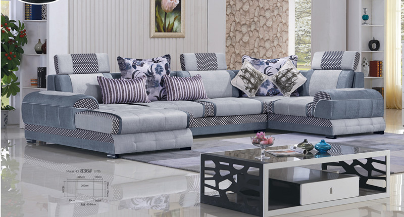 Modern Fabric Sofa Corner Sofa (L. Md836#)