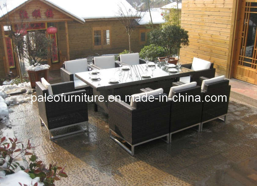 Outdoor Patio Furniture / Wicker Dining Set (PAD-077)