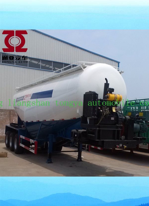 Powder Material Bulk Cement Transport New Tank Truck Semi Trailer