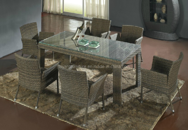 Rattan/Wicker Dining Table Set-Garden Outdoor Furniture