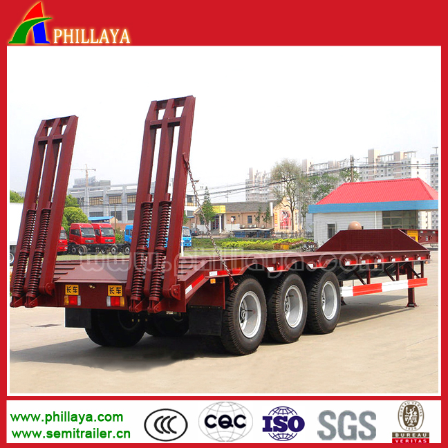 Rear Flat Loading Deck Low Loader Trailer