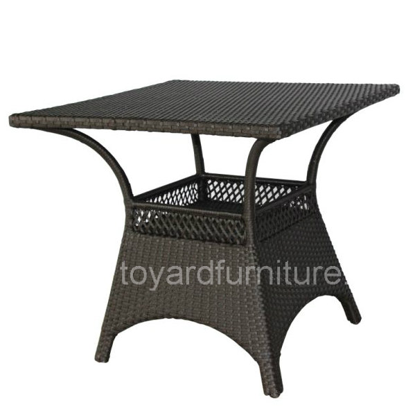 SGS Test 2-Years Quality Warranty Outdoor Cane Wicker Dining Table