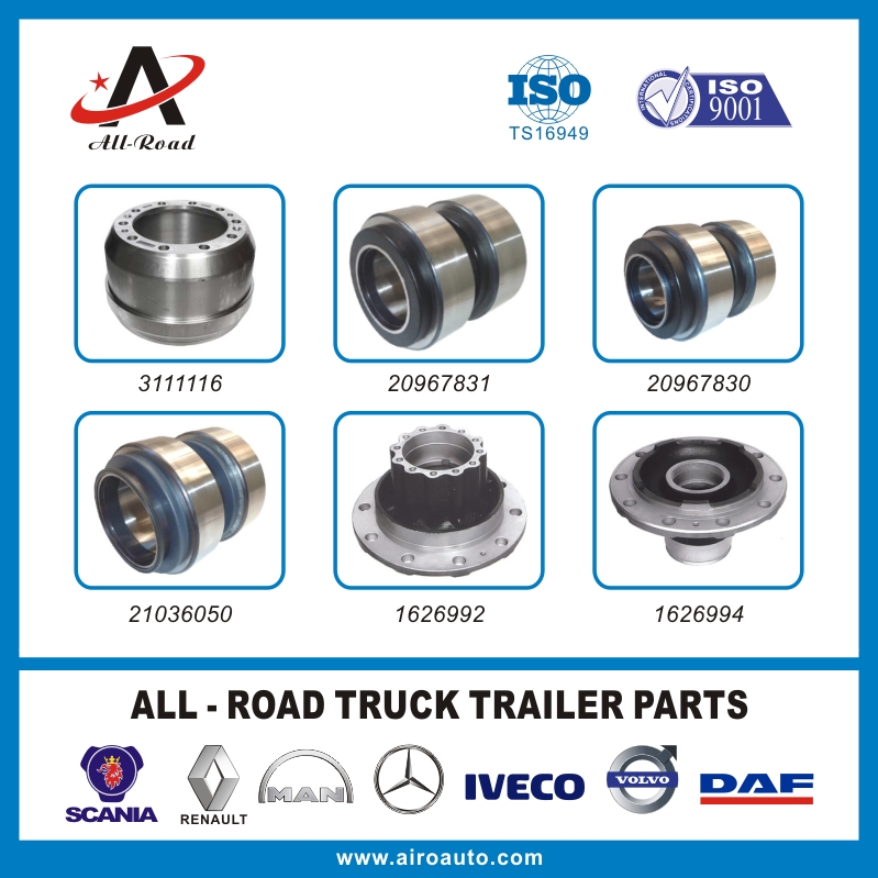 Volvo Truck Wheel Hub and Hub Bearing 3111116 20967831 20967830 21036050 1626992 1626994