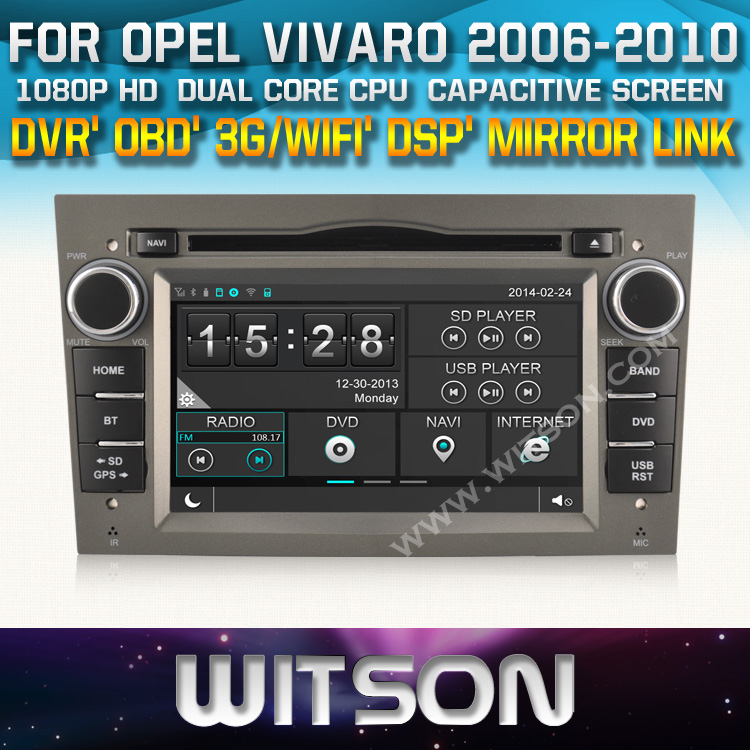 Witson DVD Radio GPS for Opel Vivaro (W2-D8828L)